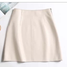 Genuine Leather Sexy Mini Skirt Women 2025 Spring South Korean Fashion High Waist A-line Skirt High street
