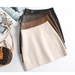 Genuine Leather Sexy Mini Skirt Women 2025 Spring South Korean Fashion High Waist A-line Skirt High street