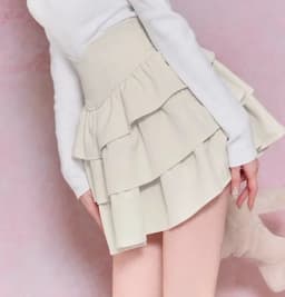Japanese Style New Spring Summer Ladies Sweet Cake Skirt Solid Color Women's High Waist Slim Elegant Short Culotte Mini Skirts