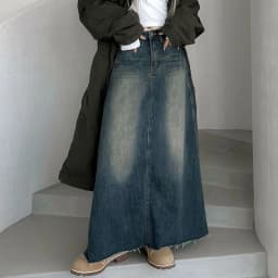 Vinatge A Line Denim Long Skirts Women 2026 Spring High Waist Midi Jeans Skirt Woman Korean Streetwear Loose Skirts Female