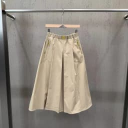 High Street Skirts Women's Retro Double Zipper Pocket Elastic Waist Elegant Style A-line Streetwear Skirt Nylon Fabric