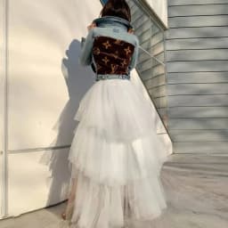 Pink Fluffy Tulle High Low Skirt Puffy Tiered Women's Tutu Skirts Party Night Maxi Dress Cosplay A-Line Petticoat