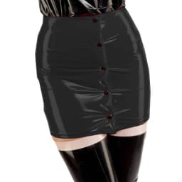 Sexy High Waist Short Mini PVC Leather Skirt Button Up Slim Bodycon Pencil Skirts Fashion High Street Vinyl Wrap Hips Club Skirt