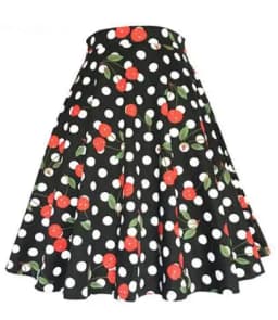 2025 New Arrival Summer A Line Vintage Floral Skirt 50s Pin Up Style Rockabilly Swing Skirts Women Retro High Waist Midi Skirt