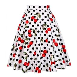 2025 New Arrival Summer A Line Vintage Floral Skirt 50s Pin Up Style Rockabilly Swing Skirts Women Retro High Waist Midi Skirt