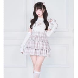 Original Japanese Mines Style Subculture Bow Short-Sleeve Knitted Top High Waist Lace-up Bow Slim A-Line Sweet Skirt Sets Women