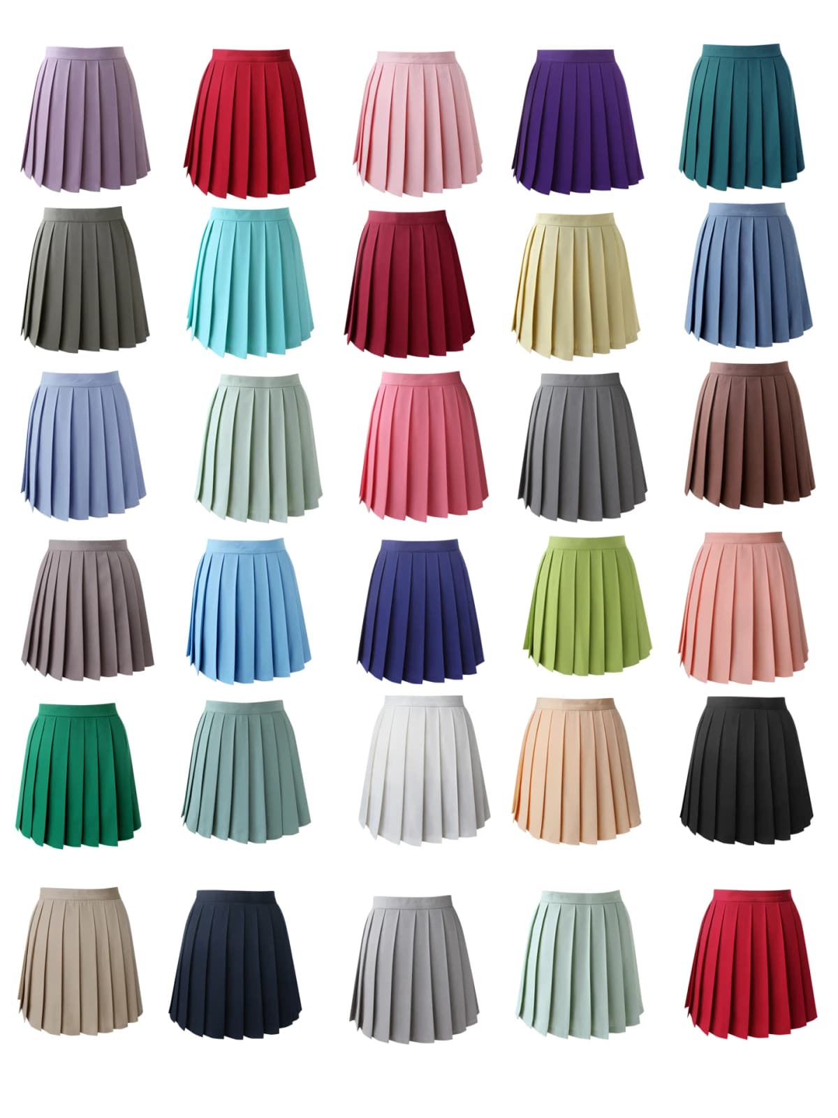 High Waist Pleated Skirt Summer Half Skirt Student British Style Short Skirt Sweet Pleats A-Line Skirt Casual Polyester Fiber