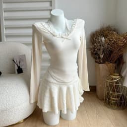 MEXZT Kawaii White Mini Skirts Women Preppy Cute High Waist Skirt Winter Japanese Streetwear Lace Up Chic Slim A Line Faldas New