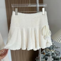 MEXZT Kawaii White Mini Skirts Women Preppy Cute High Waist Skirt Winter Japanese Streetwear Lace Up Chic Slim A Line Faldas New