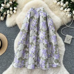 Chic Vintage Elegant jacquard slim High Waist Straight Skirt Korean Streetwear Autumn women clothing