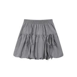 Yedinas Gothic Ball Gown Mini Skirt Women Summer 2024 Bow Korean Fashion Elastic Waist Pleated Short Skirt For Women Y2k Chic