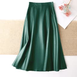 Women Clothing 2025 Spring New Genuine Leather Skirt Femme High Waist A-line Long Jupe Mujer Umbrella Dark Green Faldas Largas