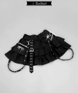 Mine Series Y2k Black Elastic Waist Skirt Summer Student Girls Sweet Cool Mini Skirt Harajuku Academic Subculture Cake Skirt