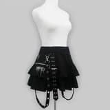 Mine Series Y2k Black Elastic Waist Skirt Summer Student Girls Sweet Cool Mini Skirt Harajuku Academic Subculture Cake Skirt