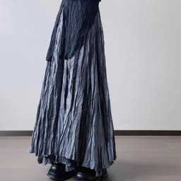 Streetwear Vintage Black Pleated Women Skirt High Waist Fairy Irregular Y2k Aesthetic A-line Long Skirts Harajuku Grunge Faldas