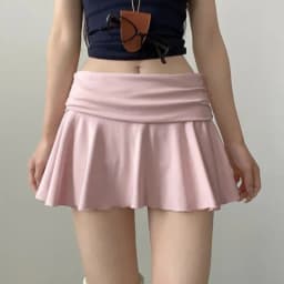 2026Women Short Dress High Elasticity Athletic Short High Waist Skirt Waist-Flipping Ruched Skirts Prevent Exposure Golf Sports
