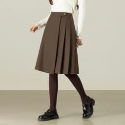 SENTUBILA A Line Skirt for Women 2026 High Waisted Button Decor Irregular Side Pleated Skirt Casual Warm Lady Clothing 154QB6391