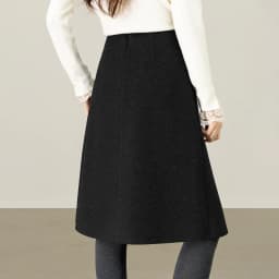SENTUBILA A Line Skirt for Women 2026 High Waisted Button Decor Irregular Side Pleated Skirt Casual Warm Lady Clothing 154QB6391