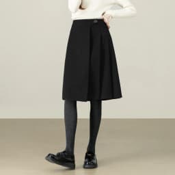 SENTUBILA A Line Skirt for Women 2026 High Waisted Button Decor Irregular Side Pleated Skirt Casual Warm Lady Clothing 154QB6391