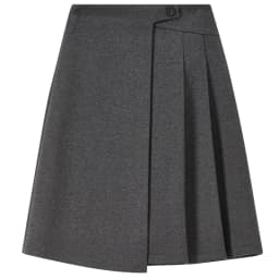 SENTUBILA A Line Skirt for Women 2026 High Waisted Button Decor Irregular Side Pleated Skirt Casual Warm Lady Clothing 154QB6391