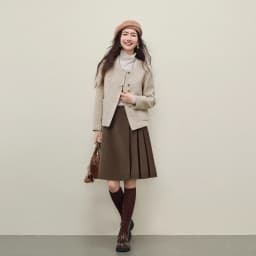 SENTUBILA A Line Skirt for Women 2026 High Waisted Button Decor Irregular Side Pleated Skirt Casual Warm Lady Clothing 154QB6391