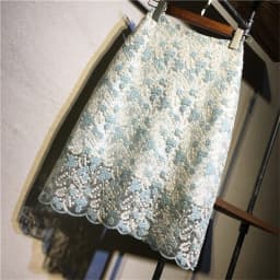 Summer Elegant Sexy Skirts High Waist Mesh Lace Flower Embroidery Skirt Girl Midi Lengh Party Skirt Hip Package Vestidos Y395