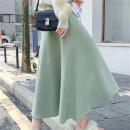 Women Knitted Skirt 2026 Autumn Winter New Loose Oversized Button Elastic Skirts Female Knitt Skirt Warm Women's Clothing