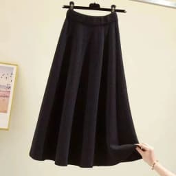 Women Knitted Skirt 2026 Autumn Winter New Loose Oversized Button Elastic Skirts Female Knitt Skirt Warm Women's Clothing