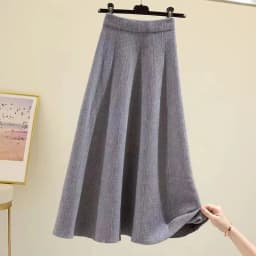 Women Knitted Skirt 2026 Autumn Winter New Loose Oversized Button Elastic Skirts Female Knitt Skirt Warm Women's Clothing
