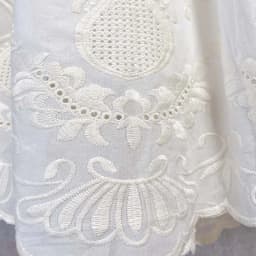Vintage Embroidery Floral Cotton Midi Skirt Elastic Waist Skirts For Women 2026 Spring Summer