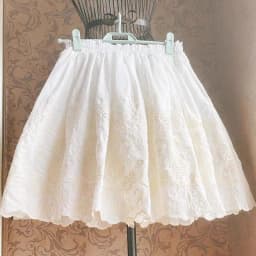 Vintage Embroidery Floral Cotton Midi Skirt Elastic Waist Skirts For Women 2026 Spring Summer