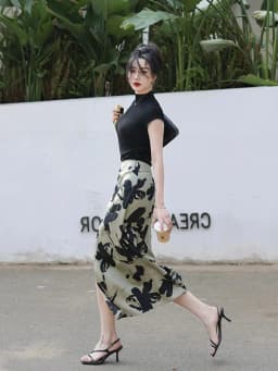 Skirts for Women High Waist Midi Woman Skirt Printing Clothing Sales 2025 Trend Korean Fashion A Line Luxury Elegant New in Chic