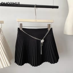 DUOJIHUI Apricot Elegant Pure Color Female Skirts Winter Fashion A-line 3-colors Simple Casual Chic No-Chain Women Mini Skirt