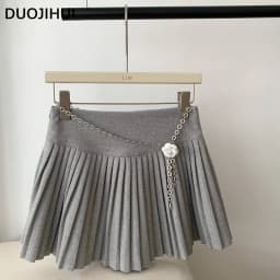 DUOJIHUI Apricot Elegant Pure Color Female Skirts Winter Fashion A-line 3-colors Simple Casual Chic No-Chain Women Mini Skirt