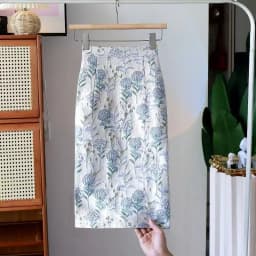Retro Floral Oil Painting Style High Waist Half Skirt mid Length A-Line Skirt for Women Spring Summer New Arrival