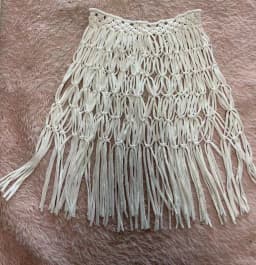 Beachapche Hand Crochet Tassel Mini Skirts Women Fashion Sexy Side High Knitted Beach Cover Ups Casual