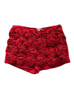 DEAT Trendy Fashion Women's 3D Flower Mini Skirts 2026 Spring New Items High Waist Wrap Hip Solid Color Skirt Female 11XX8807
