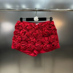 DEAT Trendy Fashion Women's 3D Flower Mini Skirts 2026 Spring New Items High Waist Wrap Hip Solid Color Skirt Female 11XX8807