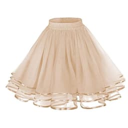 Versatile Skater Women A-Line Skirt Fashion Layered High Waist Tutu Skirt Adult Dancing Costumes Large Swing Pleated Tulle Skirt
