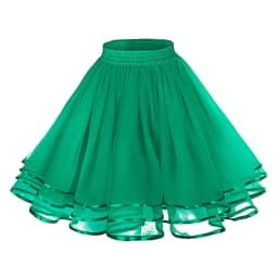 Versatile Skater Women A-Line Skirt Fashion Layered High Waist Tutu Skirt Adult Dancing Costumes Large Swing Pleated Tulle Skirt