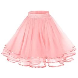 Versatile Skater Women A-Line Skirt Fashion Layered High Waist Tutu Skirt Adult Dancing Costumes Large Swing Pleated Tulle Skirt