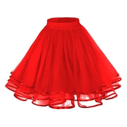 Versatile Skater Women A-Line Skirt Fashion Layered High Waist Tutu Skirt Adult Dancing Costumes Large Swing Pleated Tulle Skirt