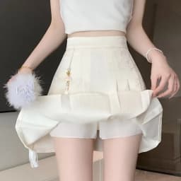 New Chinese style jacquard skirt for women, versatile and fashionable in early autumn, slimming and casual pleated skirt