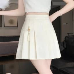 New Chinese style jacquard skirt for women, versatile and fashionable in early autumn, slimming and casual pleated skirt