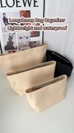 Bag organizer insert for longchamp S M L nylon storage durable bag support storage inner modification bag accessories