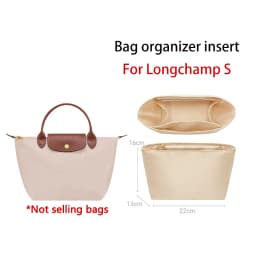 Bag organizer insert for longchamp S M L nylon storage durable bag support storage inner modification bag accessories