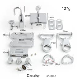 Gold,Silver Stainless Steel Metal Rectangle Hanger Clasp Locks For DIY Craft Handbags Purse Bags Buckles Hardware Accessories