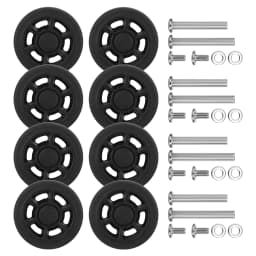 8Pcs Black Replace Wheels with Screw For Travel Luggage Suitcase Wheels 55mm Axles Repair Kit Silent Caster Wheel DIY Repair