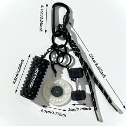Fitness Keychain Gym Lovers Fitness Enthusiast Gift Barbell Dumbbell Keychain Fitness Bag backpack Charms