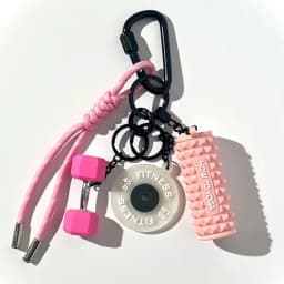 Fitness Keychain Gym Lovers Fitness Enthusiast Gift Barbell Dumbbell Keychain Fitness Bag backpack Charms
